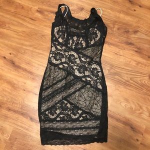 Nicole Miller Black Lace Sheath Dress
